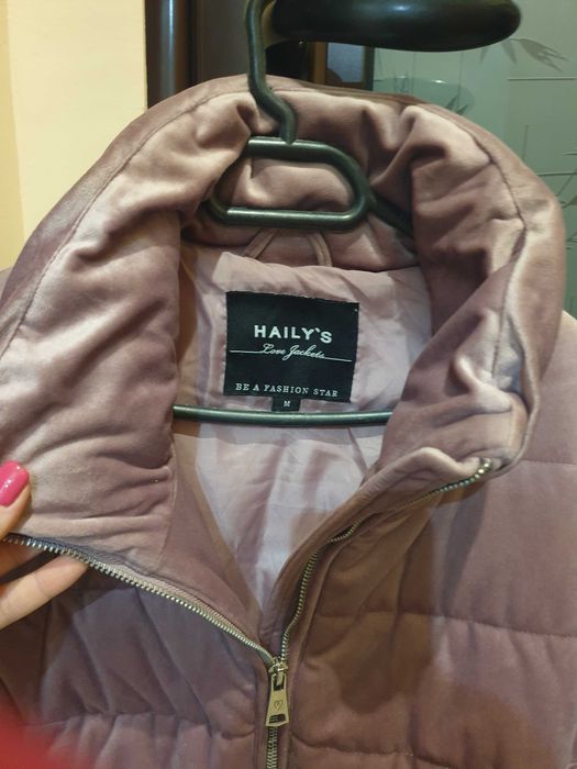 Преходно яке, подходящо за есен/зима, пепел от рози, М размер