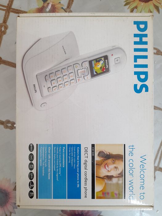 Telefon cordless/ fara fir Philips nou