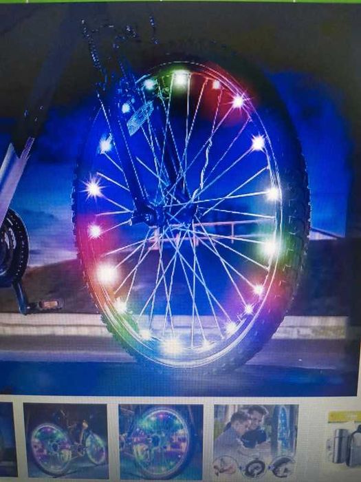 Leduri multicolor pentru rotile bicicletelor