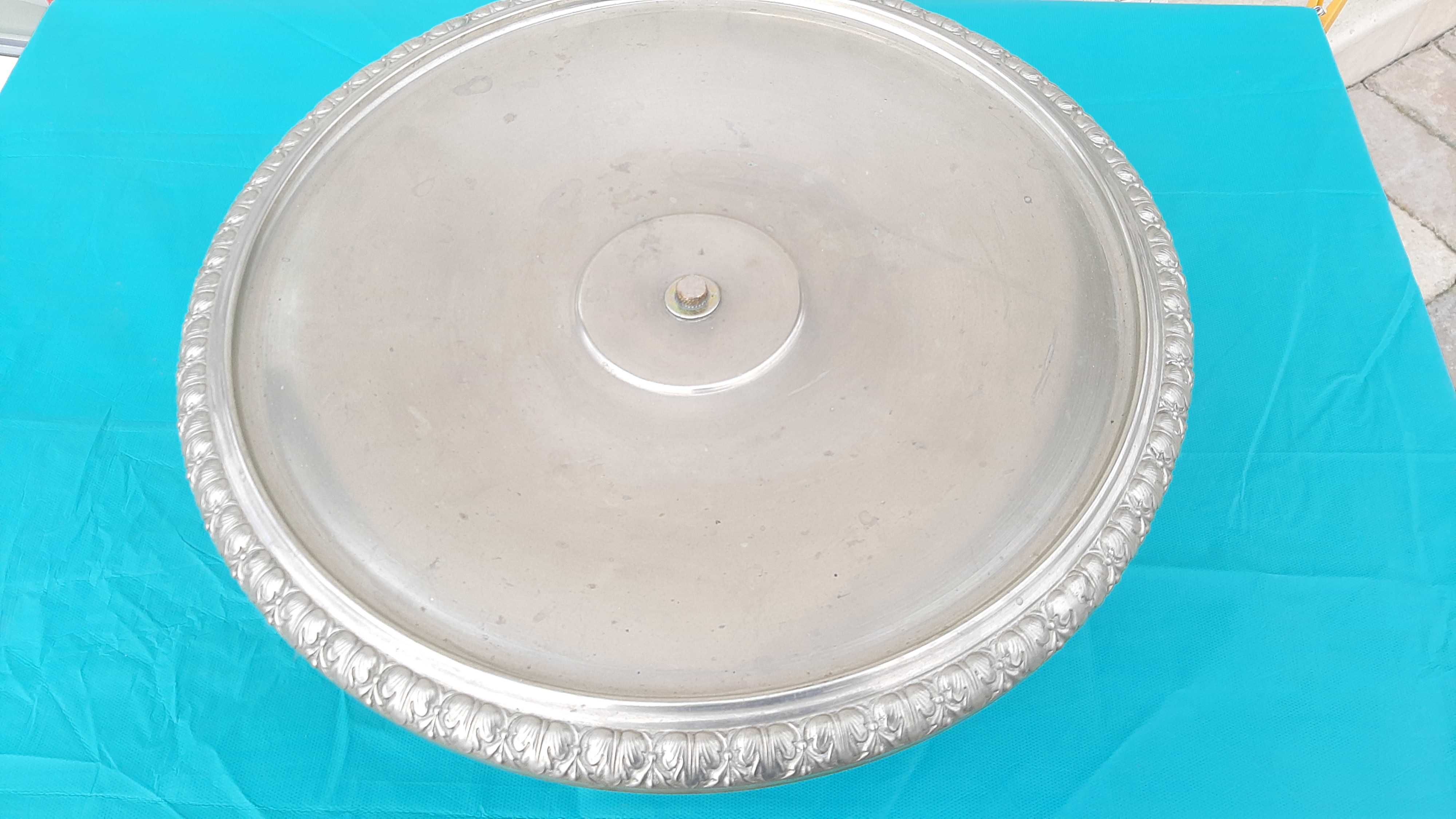Platou cu picior, alpaca, manual, marcat, 1439 g, 1960-65