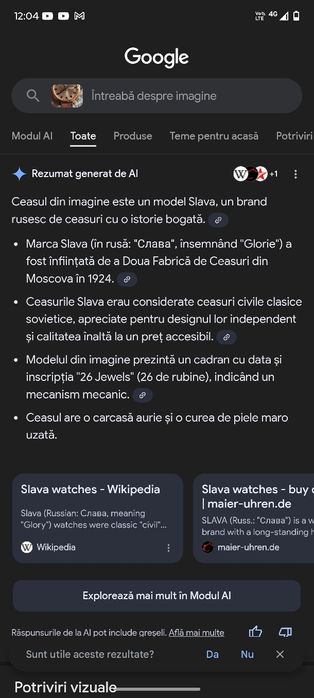 Vand ceas Slava mecanic