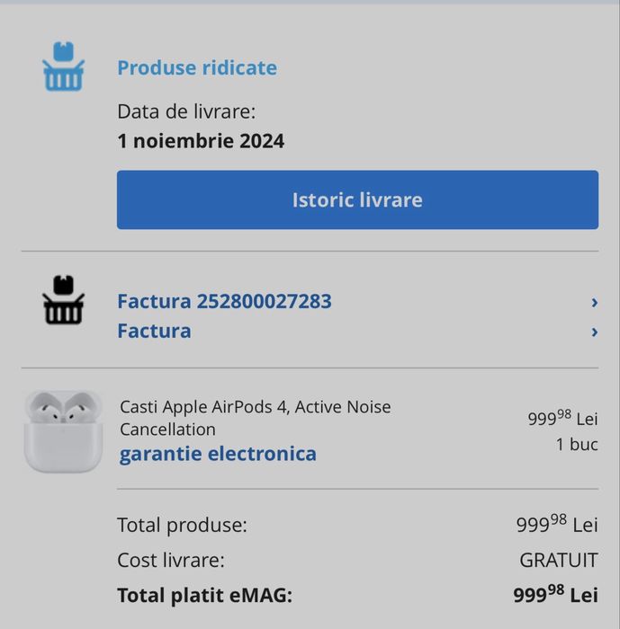 Apple Airpod 4 Active Noise Cancellation ANC