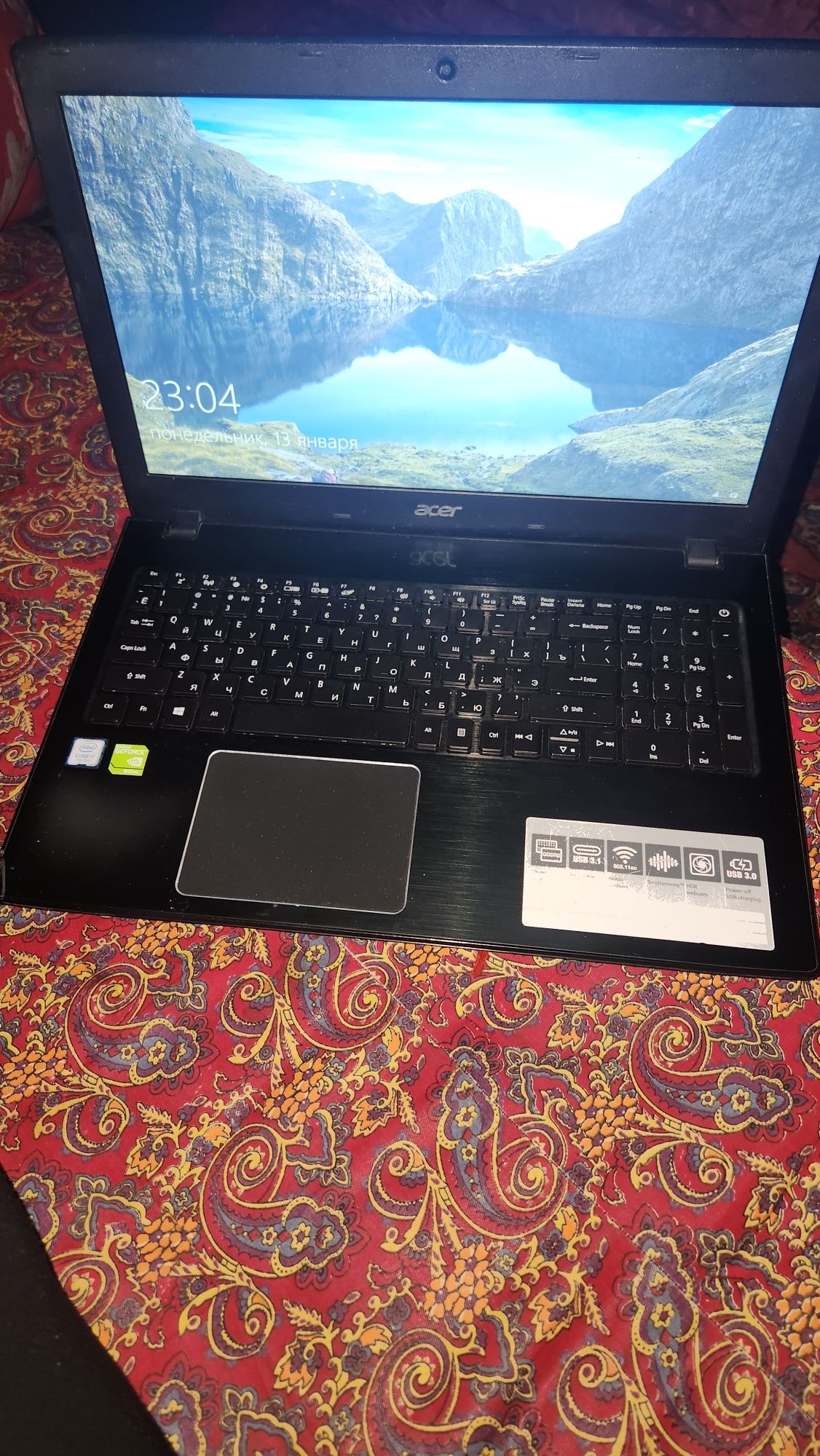 Acer aspire e15 8/1Tb 256ssd i7 U7500