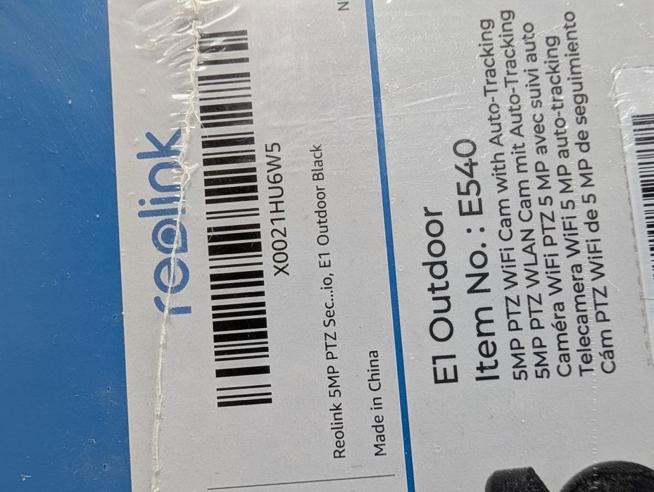 SIGILAT - Camera Supraveghere Reolink E1 Outdoor - E540 - Negru