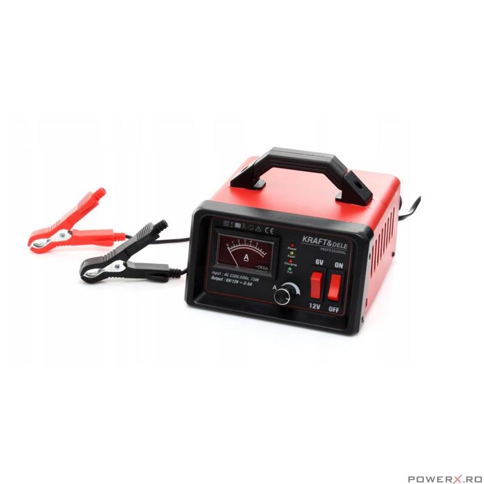 Redresor, incarcator auto pentru baterii 6-12V, 230V, 5-75Ah, Kraft