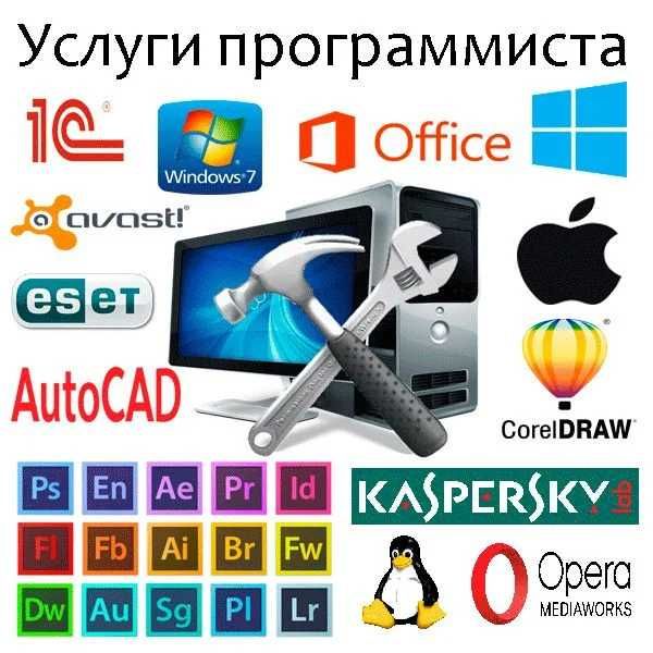 программист Установка Windows 8,10,11, Word, Excel,Антивирусы