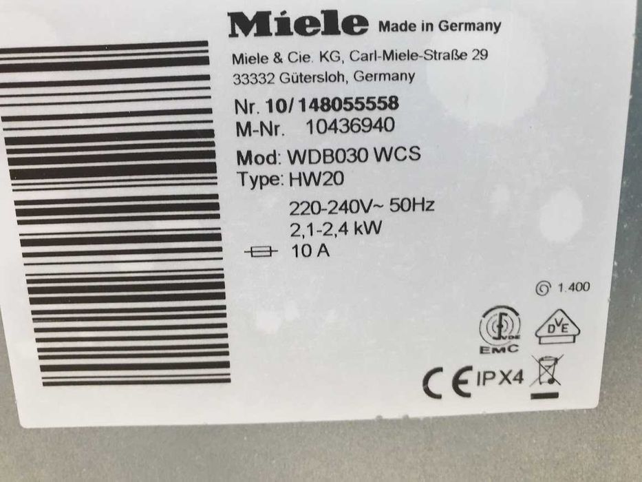 Miele W1 Classic Eco Пералня Миеле 12м Гаранция