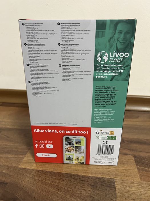 Livoo Wireless Mini Karaoke Bluetooth