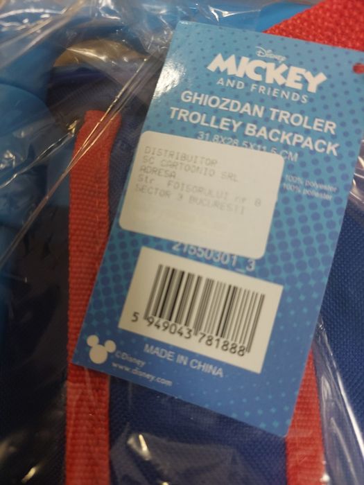 Ghiozdan copii Mickey si Spider-Man