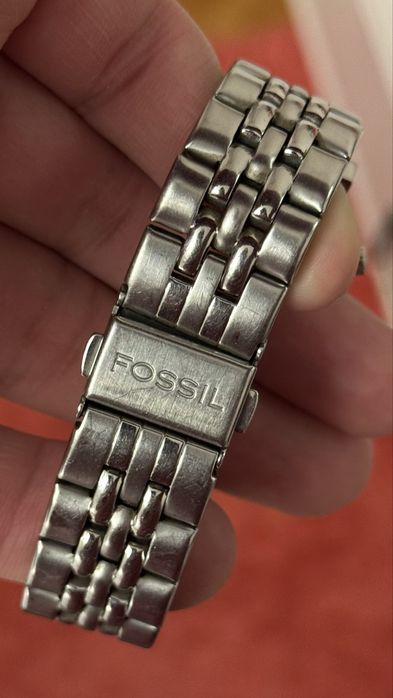 Vand ceas dama Fossil, argintiu, 34mm