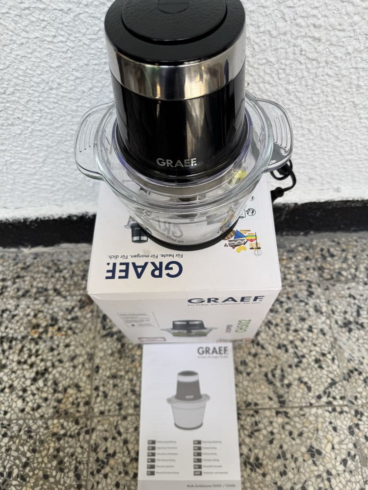Електрически Чопър Graef CH502EU, 500W, 1L, Стъклена Купа, Пасатор!