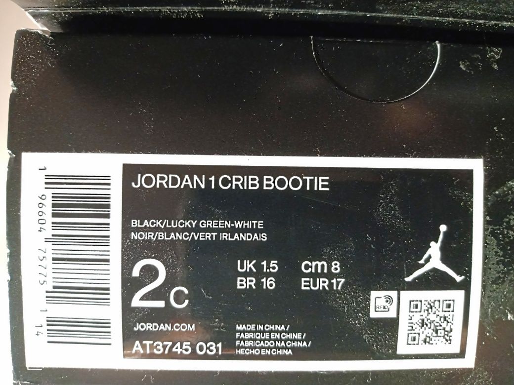 Jordan 1 CRIB Bootie 17/8cm