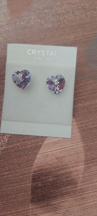 Обеци с кристали, тип Сваровски