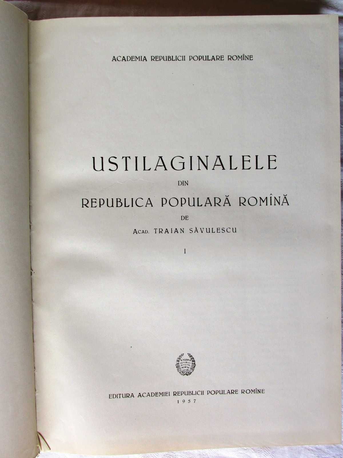 USTILAGINALELE din Republica Populara Romana, 2 vol. Acad. T Savulescu