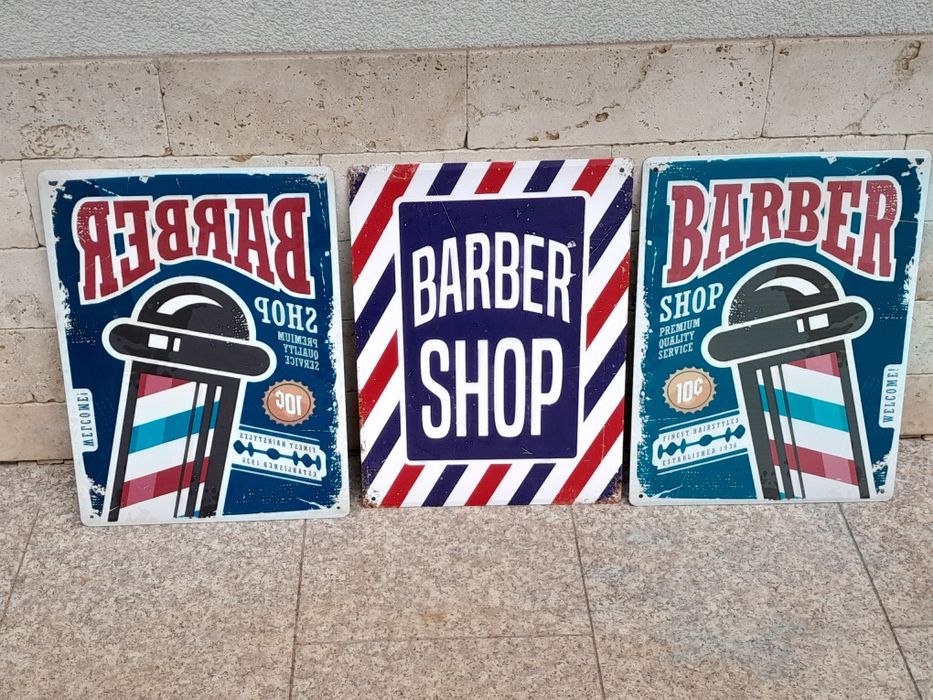 Reclama din metal,  Barber Shop,  40 / 30 cm