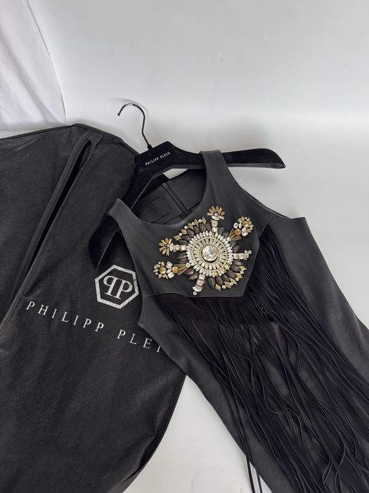 Rochie philipp plein autentica piele naturala