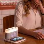 Ceas decorativ cu lumina de noapte  incarcare wireless, 15W, 1200mAh,