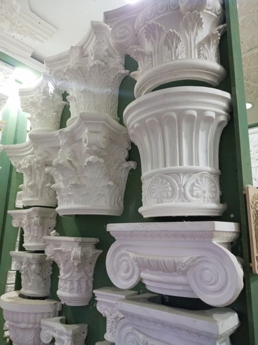 Лепка тяга гипс фибрабитон фасад калонна