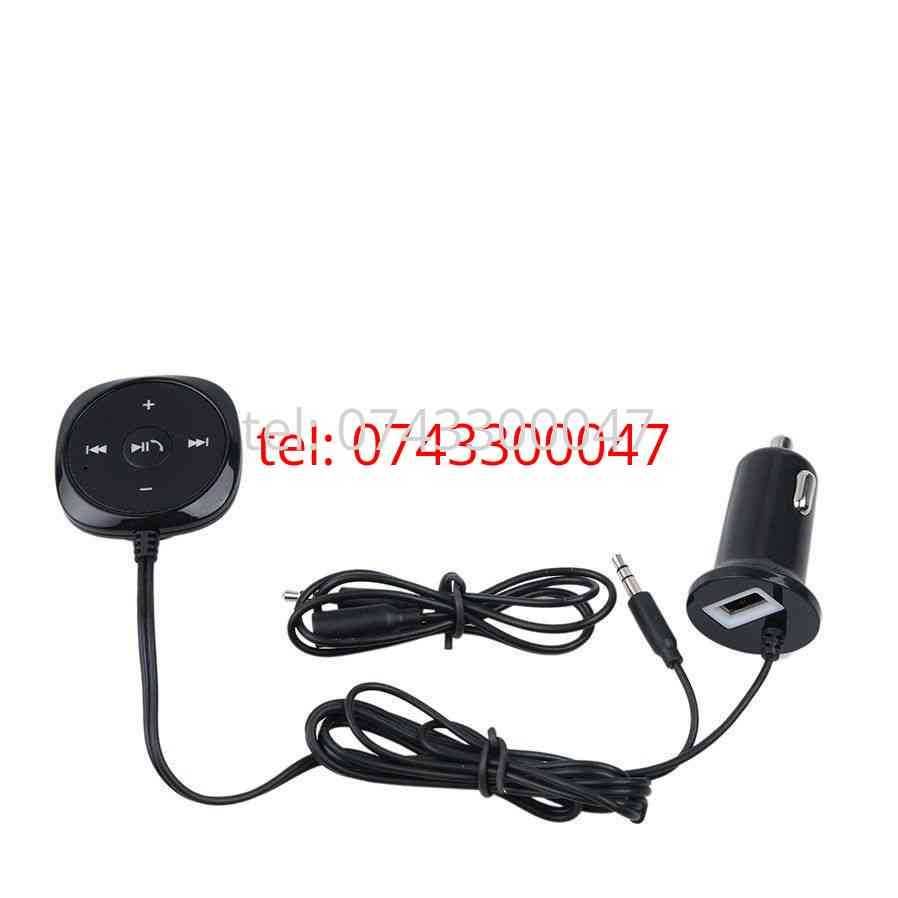 Car Kit Bluetooth Auxiliar Cu Jack Cu Bricheta Si 2 X Usb