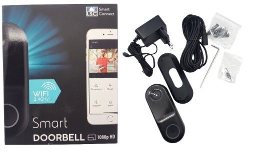 Премиум аудио-видео IP звънец, LSC Smart Connect, WiFi, FULL HD, IR