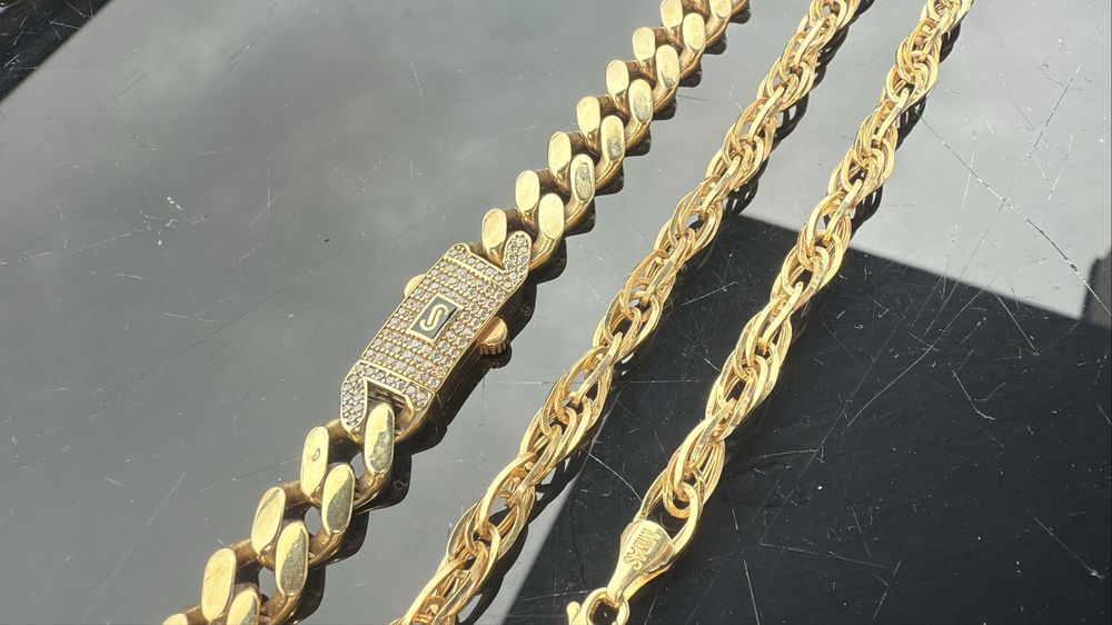 2 lanturi aur 14k