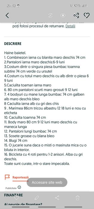 Haine baietel 74 cm iarna  toamna