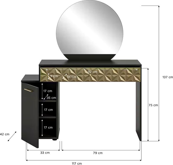 Тоалетка с огледало Vicenza внос от Германия