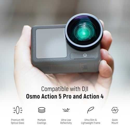 Нов Комплект ND Филтър + Обектив за DJI Action 5 Pro / Action 4 камера