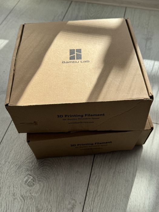 Filament PLA BambuLab 1kg Alb + 1kg Negru