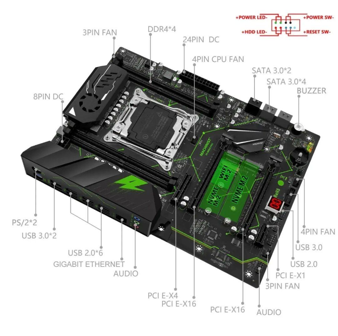 Материнская плата MACHINIST E5 MR9A PRO ATX X99