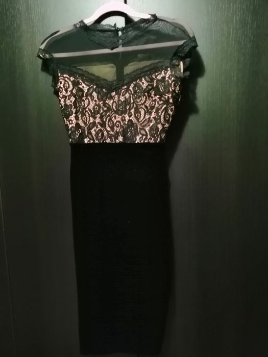 Rochie Fofy M catifea si dantela