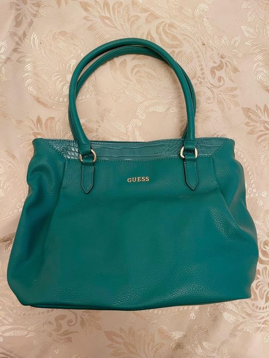 Geanta mare originala Guess turcoaz