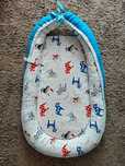 Baby nest alb/albastru