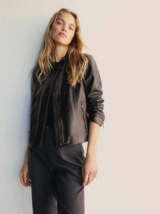 Massimo Dutti 
nappa leather jacket. Geada dama piele M