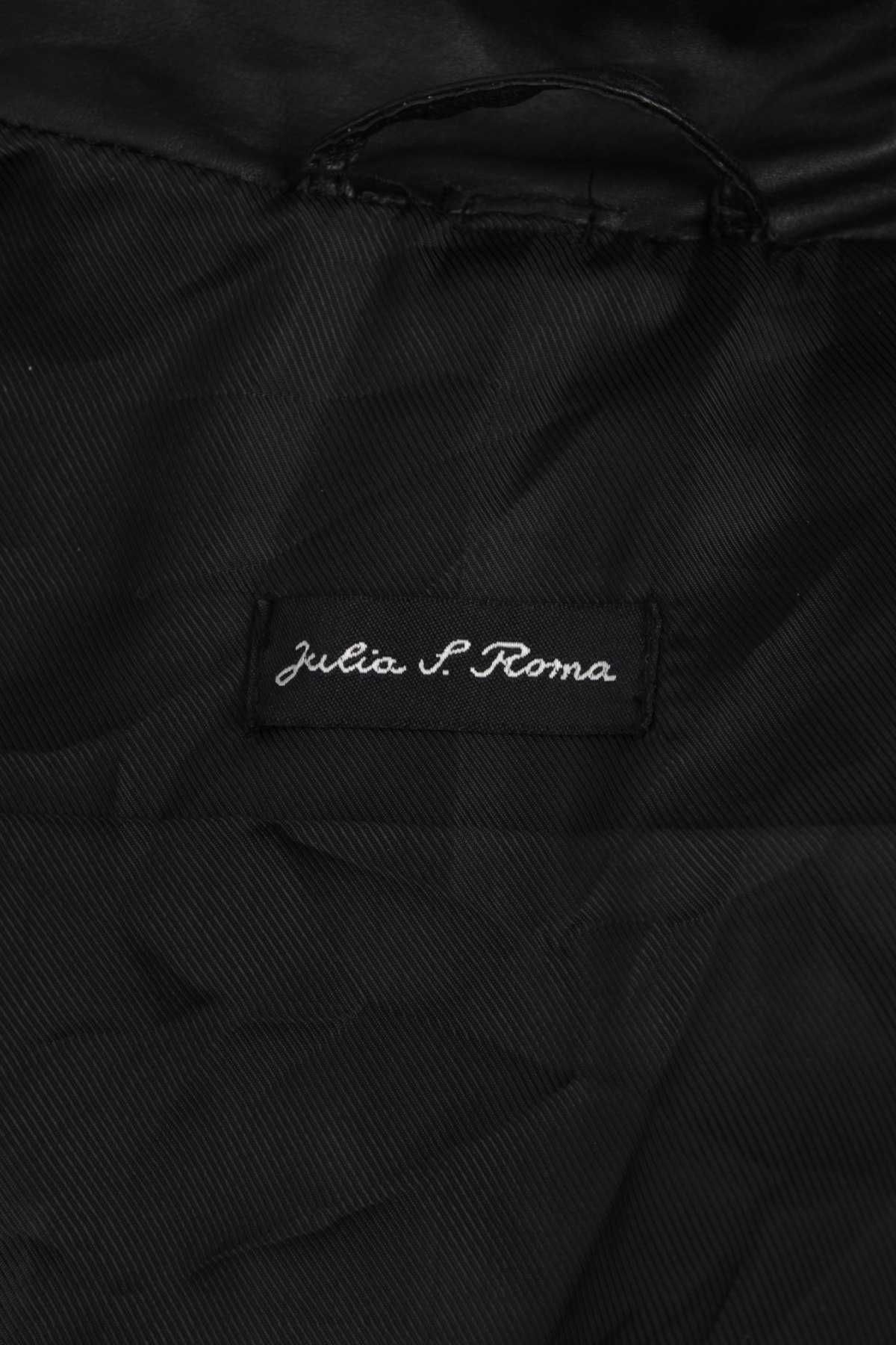 Дамско кожено манто Julia S Roma - черно, естествена кожа