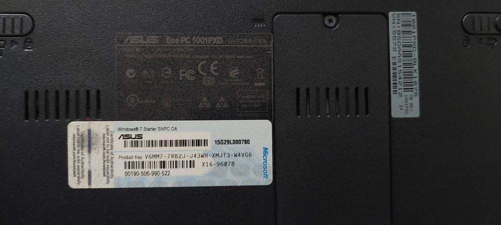 Netbook ASUS 1001PXD BLK 107S