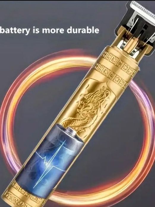 Тример безжичен за подстригване Gold/Злато/;Черен к-т с приставки