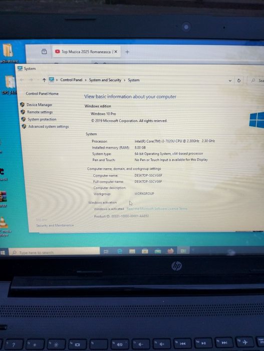 LaptopHP 15-DA i3-7020u