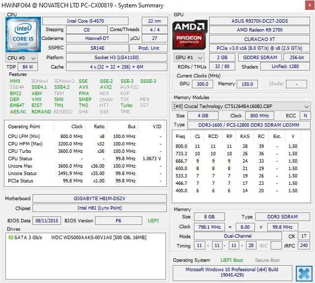 Calculator Unitate PC Gaming I5 4570 ,Ram 8G ,Video R9 270x 2G 256 bit