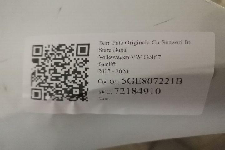Bara Fata Originala Cu Senzori In Stare Buna Volkswagen VW  Golf  7 [f