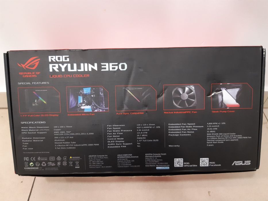Rog Ryujin 360 Liquid CPU Cooler Sigilat
