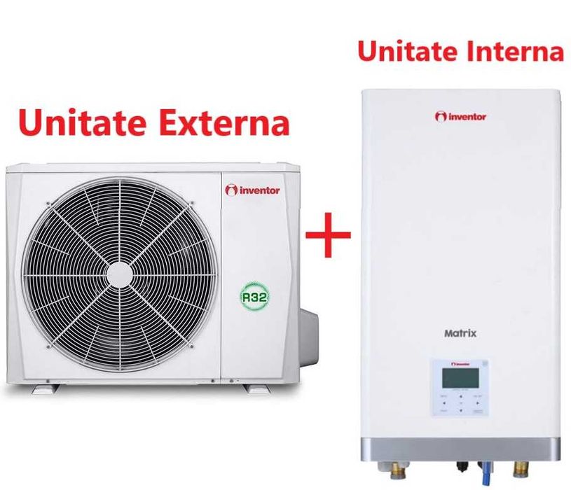 Pompa caldura aer-apa split Inventor Matrix 4kW, R32, Clasa A+++ 230V