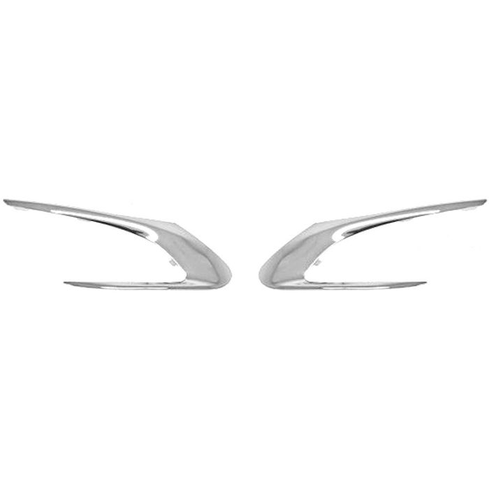 Ornament grila bara fata Peugeot 308, 10.2013- Model Allure, parte montare set de 2 buc, cromat, stanga+dreapta, 1610758980, 57C22712,
