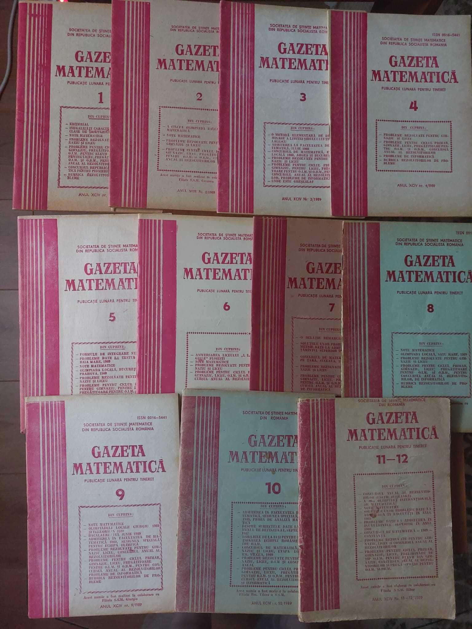 Gazeta matematică seria A și B șiGazeta matematica și fizică