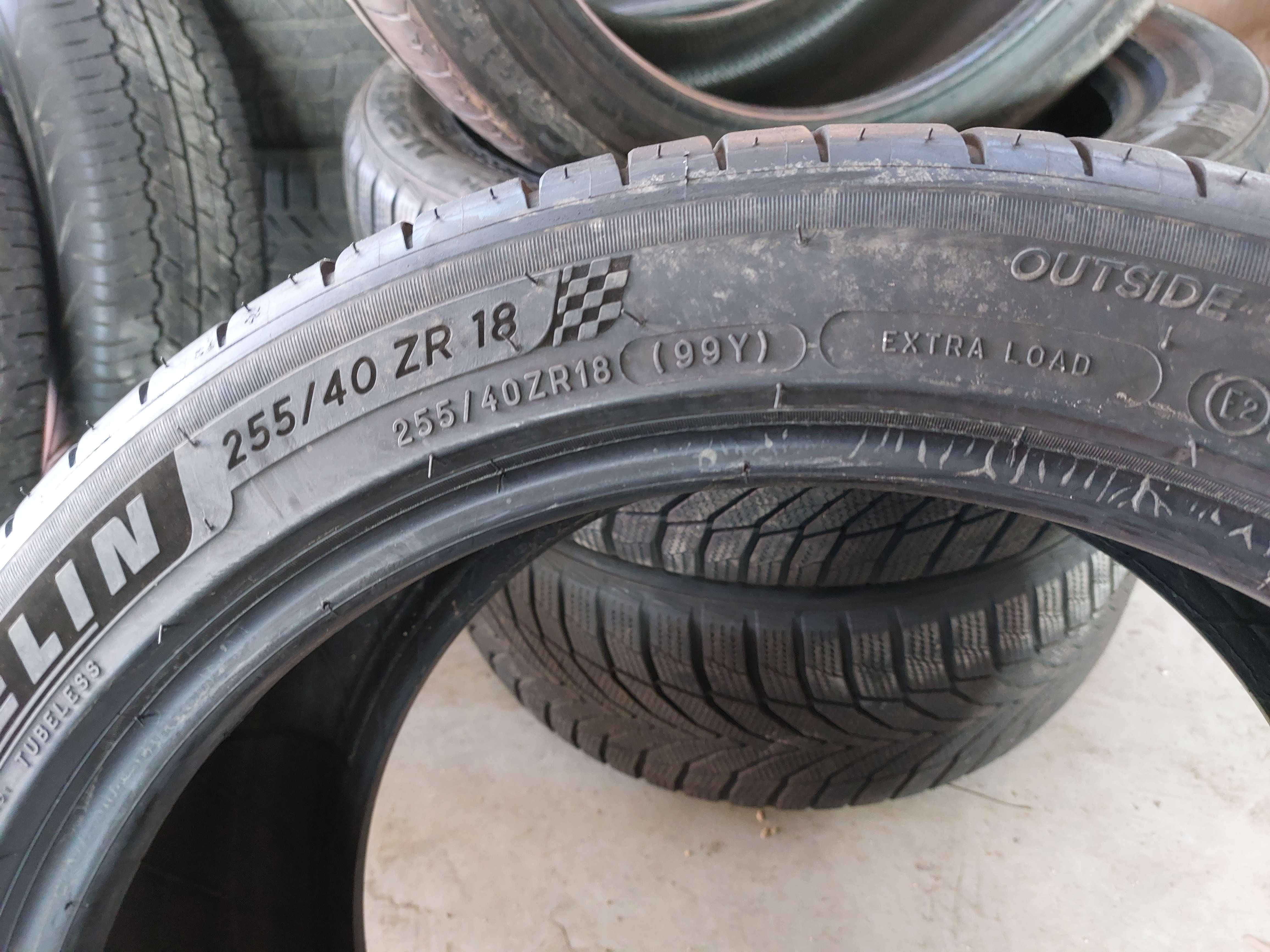 4 бр.почти нови летни Michelin 255 40 18 dot4418  Цената е за брой!