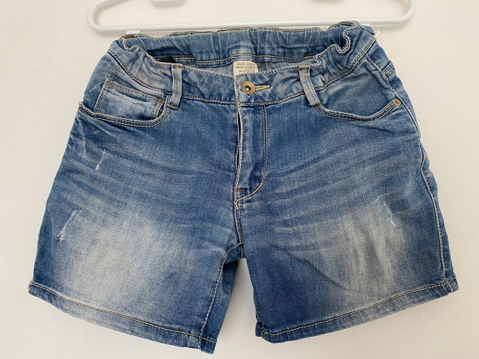 Pantaloni scurți blugi fetiță -Zara/ Y.F.K- 152 cm/11-12 ani.