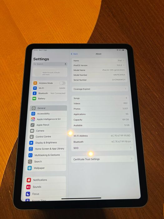 iPad Air 5 M1, 64 gb.