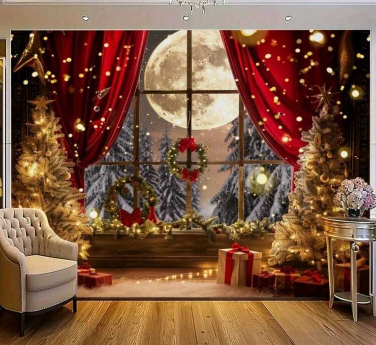 Коледен фон  за снимки 100/150 см.