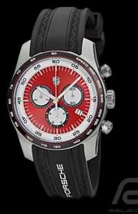 Porsche Sport Chronograph Watch Silver/Black/Red Порше часовник 911