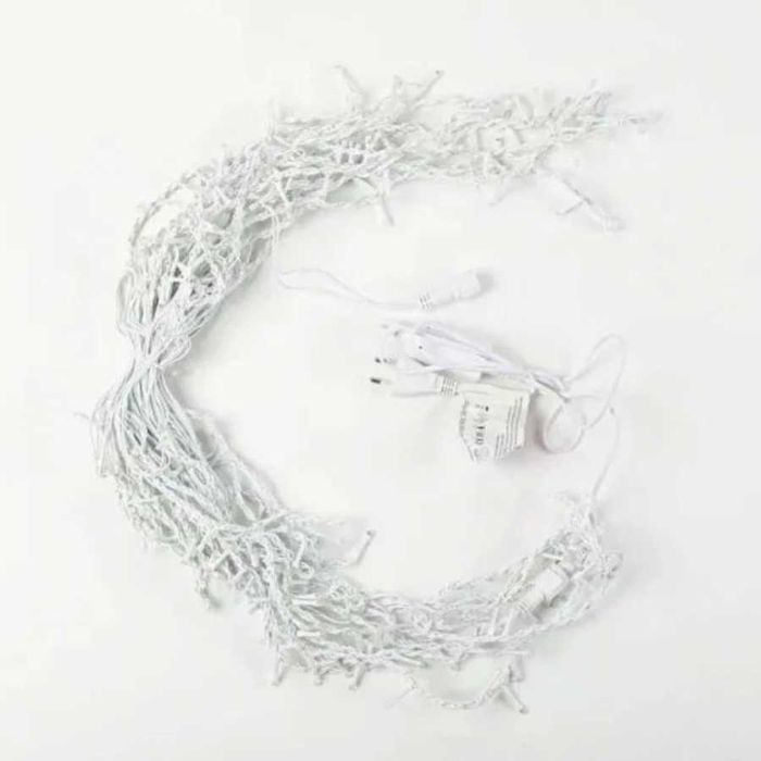 Instalatie Craciun turturi flash 15m perdea franjurata 4 culori alb